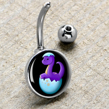 Load image into Gallery viewer, Baby Dinosaur Belly Ring by Onyx O
