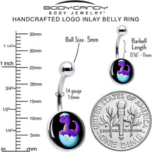 Load image into Gallery viewer, Baby Dinosaur Belly Ring by Onyx O
