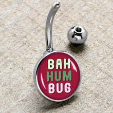 Load image into Gallery viewer, Bah Humbug Holiday Grouch Belly Ring by Onyx O
