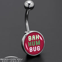 Load image into Gallery viewer, Bah Humbug Holiday Grouch Belly Ring by Onyx O
