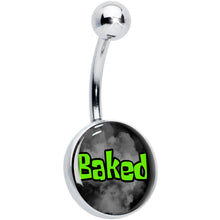 Load image into Gallery viewer, Logo Baked Stoner Belly Ring by Onyx O
