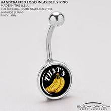 Load image into Gallery viewer, That is Bananas Belly Ring by Onyx O
