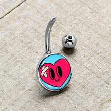 将图片加载到图库查看器，Bandaged Heartbreak Heart Belly Ring by Onyx O
