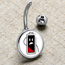 Load image into Gallery viewer, Battery Empty Belly Ring by Onyx O
