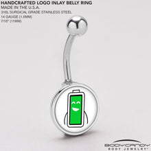 将图片加载到图库查看器，Battery Full Belly Ring by Onyx O
