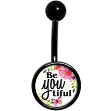Load image into Gallery viewer, Watercolor BeYoutiful Black Belly Ring
