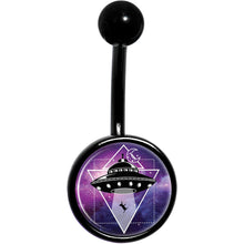 将图片加载到图库查看器，UFO Cat Abduction Black Belly Ring
