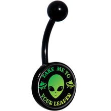 将图片加载到图库查看器，Take Me To Your Leader Black Belly Ring

