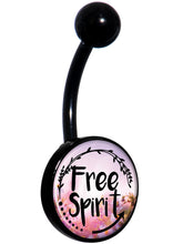 Load image into Gallery viewer, Free Spirit Black Belly Ring
