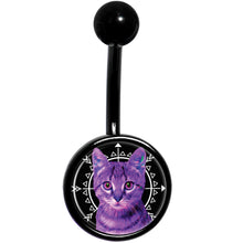 将图片加载到图库查看器，Boho Fuchsia Kitty Cat Black Belly Ring
