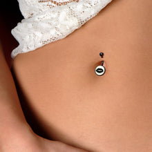 将图片加载到图库查看器，Black Glow in the Dark Lipstick Kiss Mark Belly Ring by Onyx O
