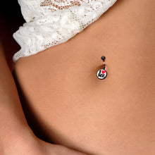 Load image into Gallery viewer, Black Glow in the Dark I Love Me Belly Ring by Onyx O
