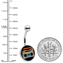 Load image into Gallery viewer, Retro Boombox Belly Ring by Onyx O
