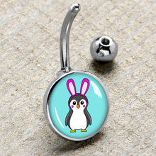 将图片加载到图库查看器，Bunny Penguin Belly Ring by Onyx O
