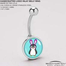 将图片加载到图库查看器，Bunny Penguin Belly Ring by Onyx O
