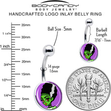 Load image into Gallery viewer, Bride of Frankenstein Belly Ring by Onyx O

