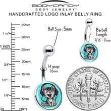 Load image into Gallery viewer, Heavy Metal Kitty Cat Belly Ring by Onyx O
