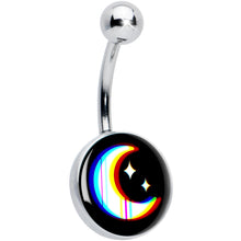 将图片加载到图库查看器，Chromatic Moon Belly Ring by Onyx O
