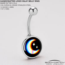 将图片加载到图库查看器，Chromatic Moon Belly Ring by Onyx O
