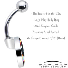 将图片加载到图库查看器，Chromatic Moon Belly Ring by Onyx O
