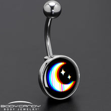 将图片加载到图库查看器，Chromatic Moon Belly Ring by Onyx O
