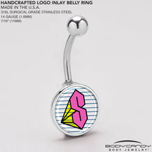 将图片加载到图库查看器，Hot Pink Cool S Belly Ring by Onyx O
