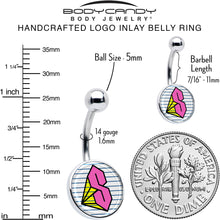 将图片加载到图库查看器，Hot Pink Cool S Belly Ring by Onyx O
