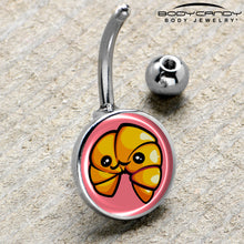 Load image into Gallery viewer, Quaso Croissant Belly Ring by Onyx O

