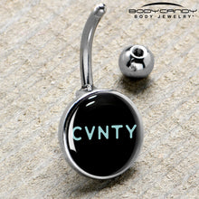 Load image into Gallery viewer, Phrase Logo CVNTY Belly Ring by Onyx O
