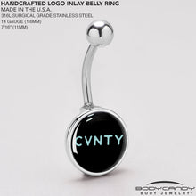 Load image into Gallery viewer, Phrase Logo CVNTY Belly Ring by Onyx O
