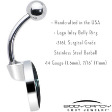 Load image into Gallery viewer, Phrase Logo CVNTY Belly Ring by Onyx O
