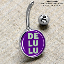 Load image into Gallery viewer, Word DELULU Belly Ring by Onyx O
