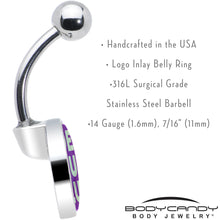 Load image into Gallery viewer, Word DELULU Belly Ring by Onyx O
