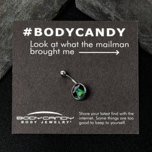 Load image into Gallery viewer, Alien UFO Dinosaur Abduction Belly Ring by Onyx O
