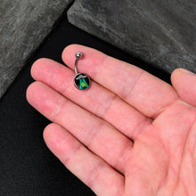 Load image into Gallery viewer, Alien UFO Dinosaur Abduction Belly Ring by Onyx O
