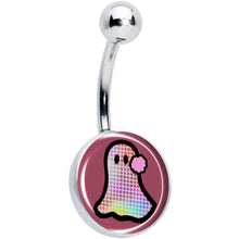 Load image into Gallery viewer, Disco Spirit Ghost Belly Ring by Onyx O
