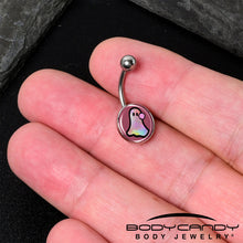 Load image into Gallery viewer, Disco Spirit Ghost Belly Ring by Onyx O
