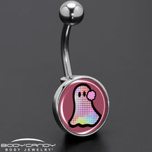 Load image into Gallery viewer, Disco Spirit Ghost Belly Ring by Onyx O
