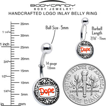Load image into Gallery viewer, Dope Composition Notebook Belly Ring by Onyx O
