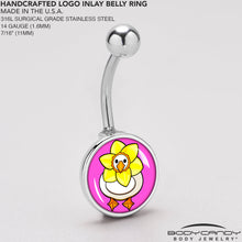 Load image into Gallery viewer, Daffodil Duck Belly Ring by Onyx O
