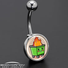将图片加载到图库查看器，Dumpster Fire Belly Ring by Onyx O
