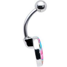Load image into Gallery viewer, Rainbow Sea Floating Flamingo Belly Ring by Onyx O
