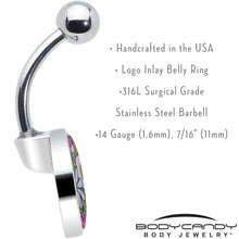 Load image into Gallery viewer, Blossom Creation Paradise of Pink Flowers Belly Ring by Onyx O
