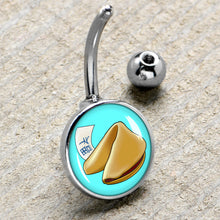 Load image into Gallery viewer, Fortune Cookie Belly Ring by Onyx O
