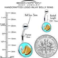 Load image into Gallery viewer, Fortune Cookie Belly Ring by Onyx O
