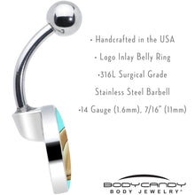 Load image into Gallery viewer, Fortune Cookie Belly Ring by Onyx O
