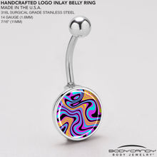 将图片加载到图库查看器，Funky Swirls Belly Ring by Onyx O
