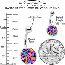将图片加载到图库查看器，Funky Swirls Belly Ring by Onyx O
