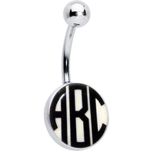 将图片加载到图库查看器，Custom Glow in the Dark Logo Personalized Initial Belly Ring
