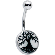 Load image into Gallery viewer, Glow in the Dark Tree of Life Belly Ring by Onyx O
